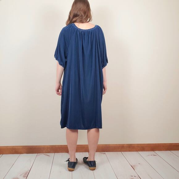 Cutout Leather Moccasins Blue 10 or 42 - Picture 4 of 11